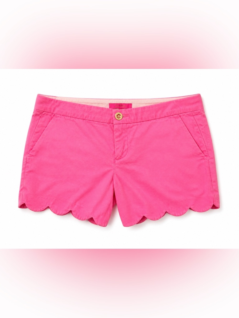 Lilly Pulitzer Scallop Hem Women's Shorts - Hot Pink. Size 4